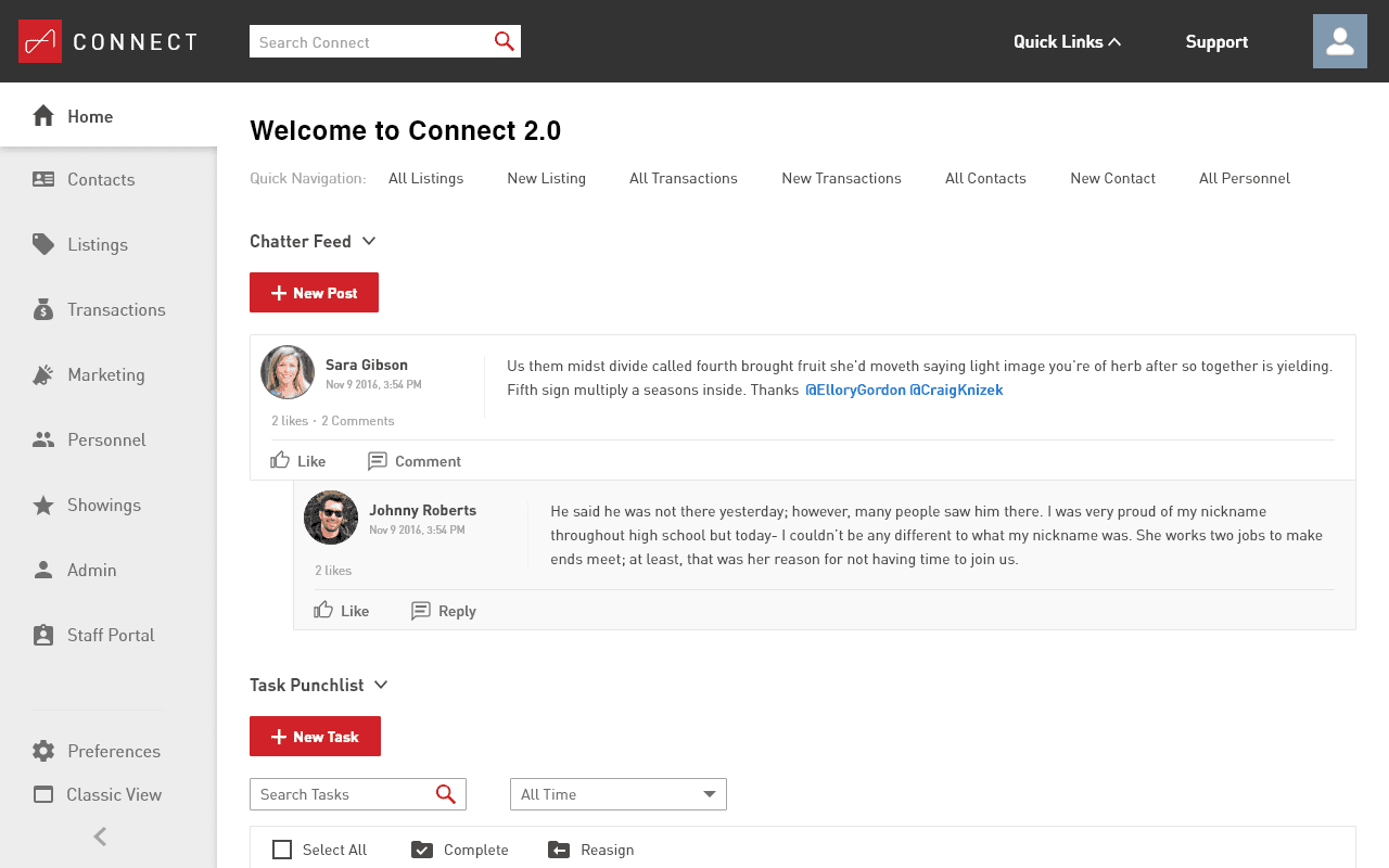 The Agency — redesigned Salesforce CRM homepage
