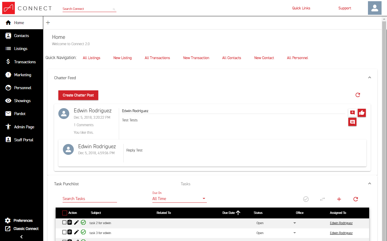 Original Agency homepage — cluttered tables, dense nav, contrast-heavy palette
