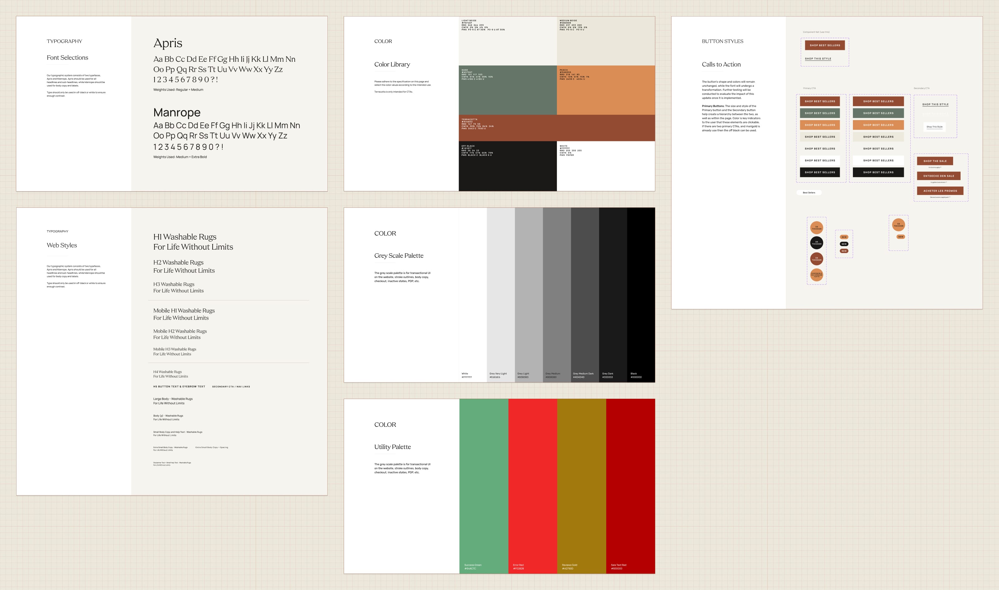 The design system foundation: Color Styles, Text Styles, and button components