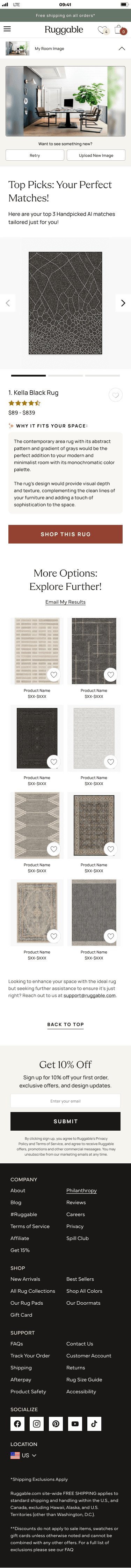 Designable shipped — expanded view of a pick with retry and upload-new options