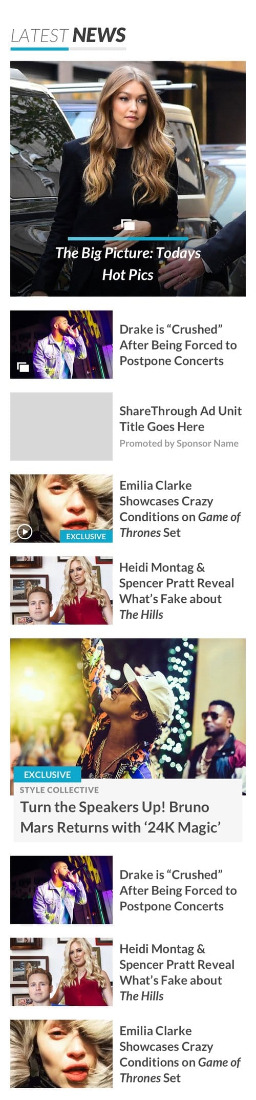 Front-door widget · Content grid
